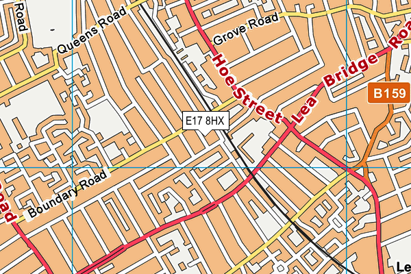 E17 8HX map - OS VectorMap District (Ordnance Survey)