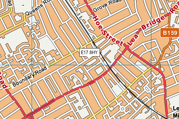 E17 8HY map - OS VectorMap District (Ordnance Survey)