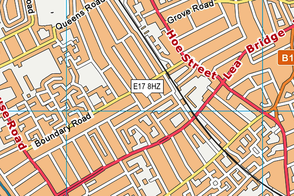 E17 8HZ map - OS VectorMap District (Ordnance Survey)