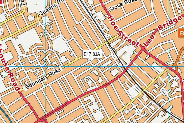 E17 8JA map - OS VectorMap District (Ordnance Survey)