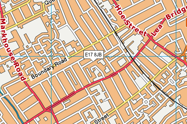 E17 8JB map - OS VectorMap District (Ordnance Survey)
