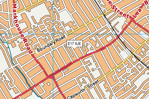 E17 8JE map - OS VectorMap District (Ordnance Survey)