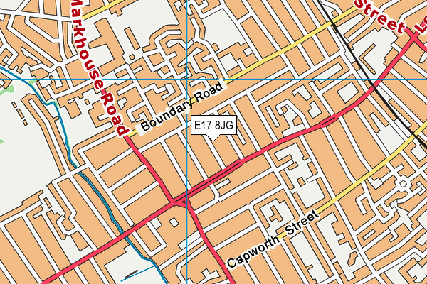 E17 8JG map - OS VectorMap District (Ordnance Survey)