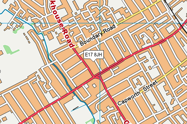 E17 8JH map - OS VectorMap District (Ordnance Survey)