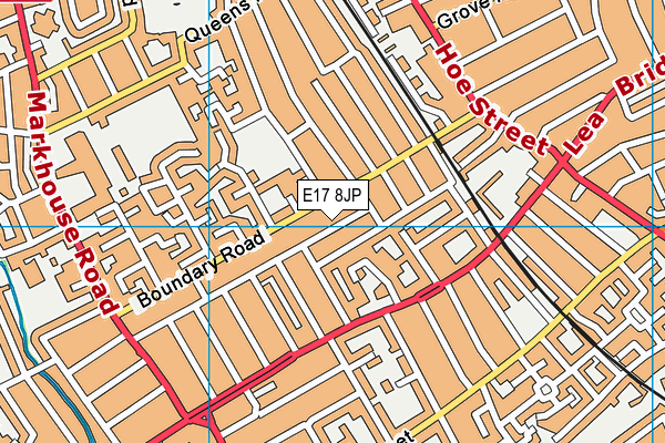 E17 8JP map - OS VectorMap District (Ordnance Survey)