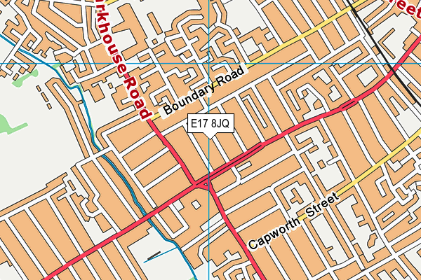 E17 8JQ map - OS VectorMap District (Ordnance Survey)