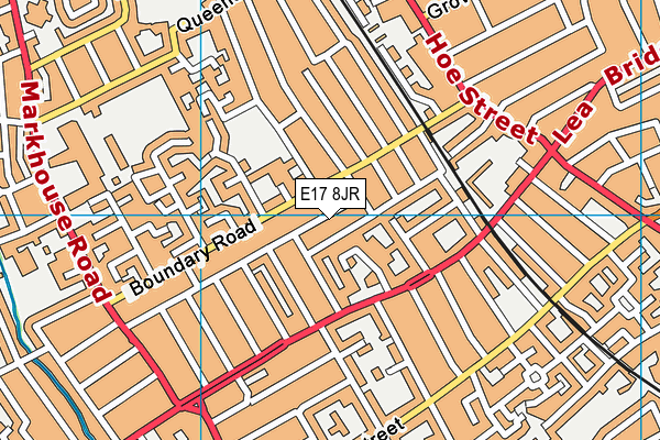 E17 8JR map - OS VectorMap District (Ordnance Survey)