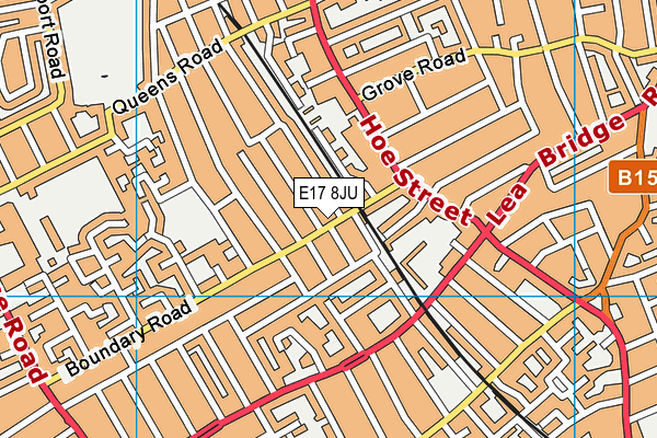 E17 8JU map - OS VectorMap District (Ordnance Survey)