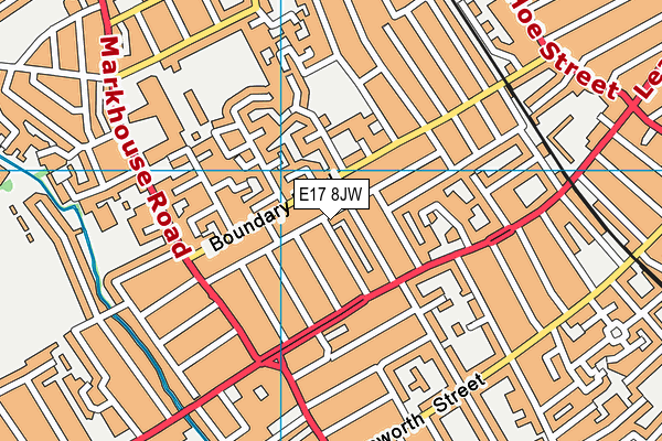 E17 8JW map - OS VectorMap District (Ordnance Survey)