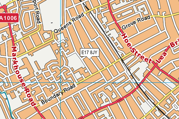 E17 8JY map - OS VectorMap District (Ordnance Survey)