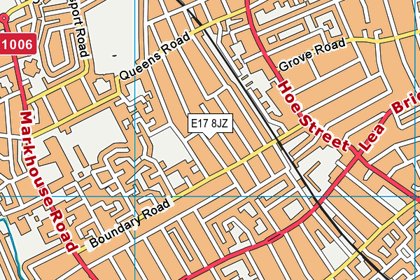 E17 8JZ map - OS VectorMap District (Ordnance Survey)