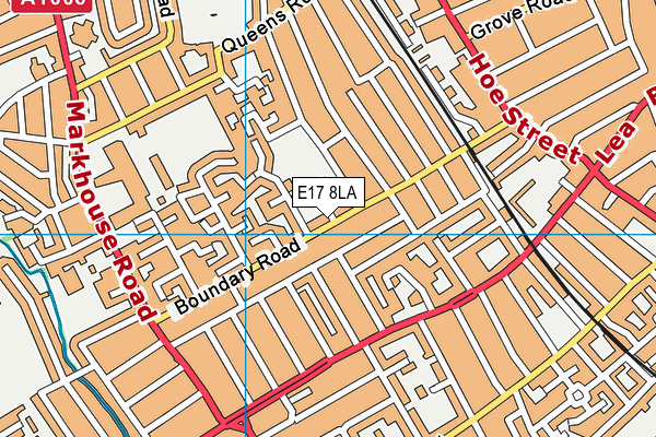 E17 8LA map - OS VectorMap District (Ordnance Survey)
