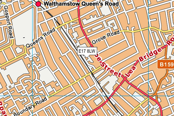 E17 8LW map - OS VectorMap District (Ordnance Survey)