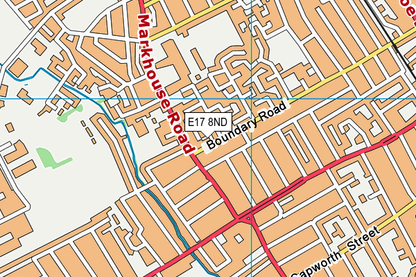 E17 8ND map - OS VectorMap District (Ordnance Survey)