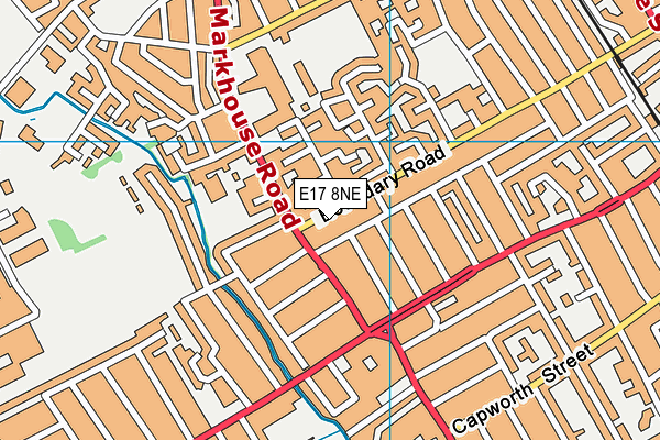 E17 8NE map - OS VectorMap District (Ordnance Survey)