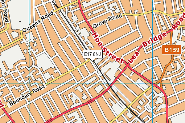 E17 8NJ map - OS VectorMap District (Ordnance Survey)
