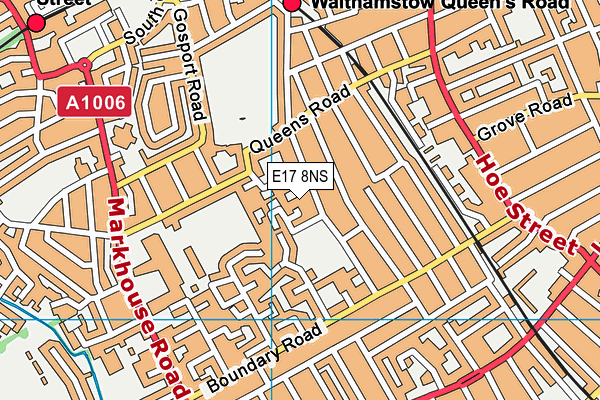 E17 8NS map - OS VectorMap District (Ordnance Survey)