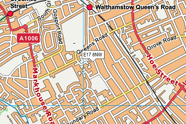 E17 8NW map - OS VectorMap District (Ordnance Survey)