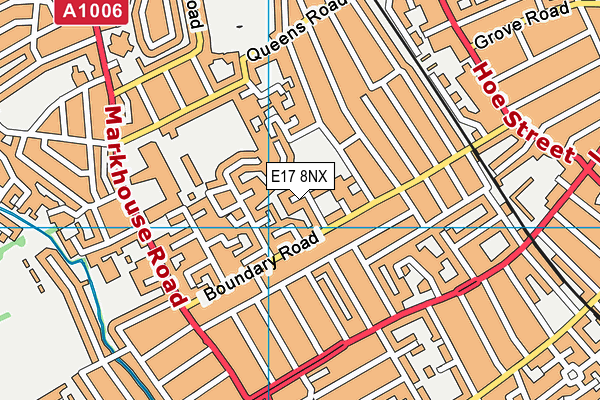 E17 8NX map - OS VectorMap District (Ordnance Survey)
