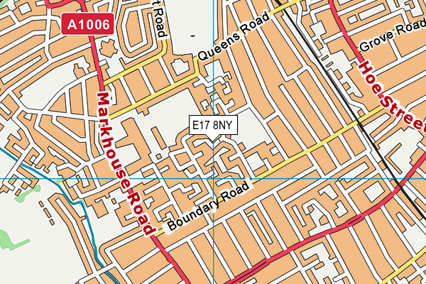 E17 8NY map - OS VectorMap District (Ordnance Survey)
