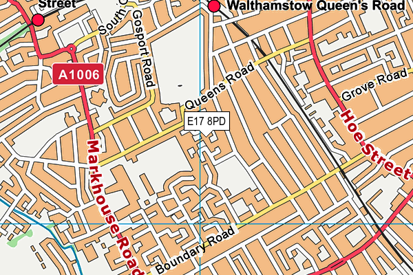 E17 8PD map - OS VectorMap District (Ordnance Survey)