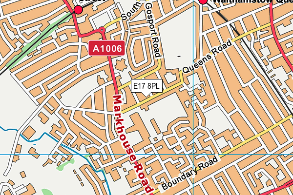 E17 8PL map - OS VectorMap District (Ordnance Survey)