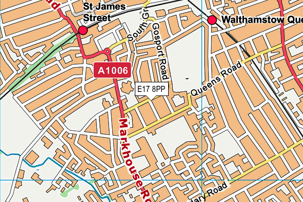 E17 8PP map - OS VectorMap District (Ordnance Survey)