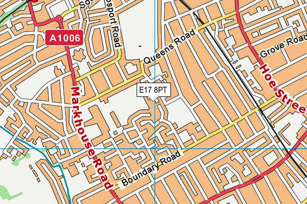 E17 8PT map - OS VectorMap District (Ordnance Survey)