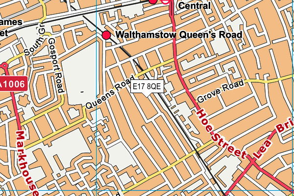 E17 8QE map - OS VectorMap District (Ordnance Survey)