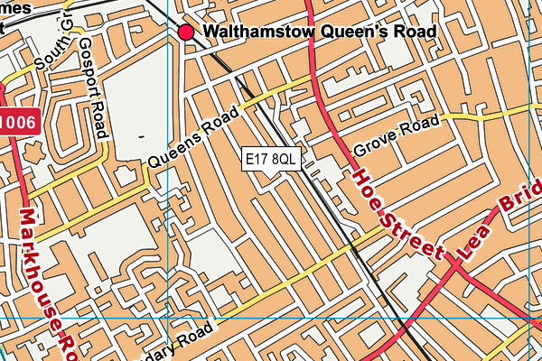 E17 8QL map - OS VectorMap District (Ordnance Survey)