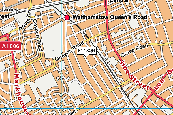 E17 8QN map - OS VectorMap District (Ordnance Survey)
