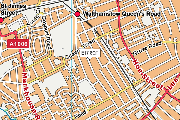 E17 8QT map - OS VectorMap District (Ordnance Survey)