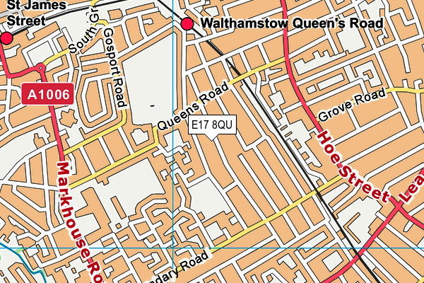 E17 8QU map - OS VectorMap District (Ordnance Survey)
