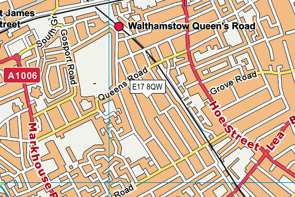 E17 8QW map - OS VectorMap District (Ordnance Survey)