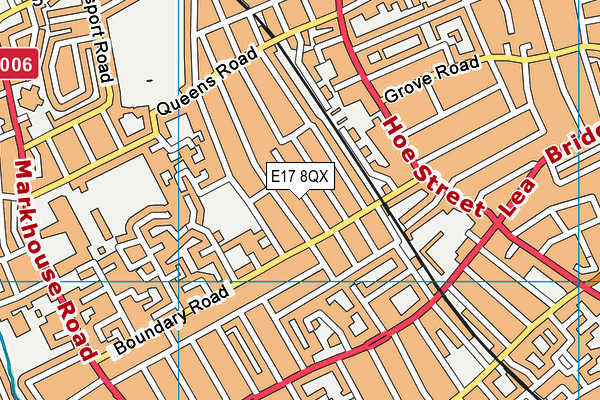 E17 8QX map - OS VectorMap District (Ordnance Survey)