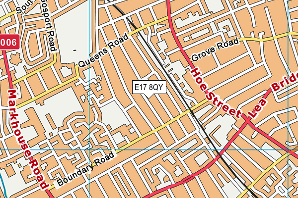 E17 8QY map - OS VectorMap District (Ordnance Survey)