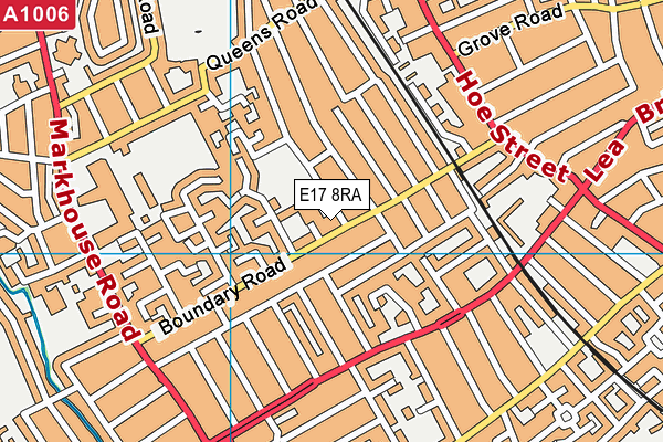 E17 8RA map - OS VectorMap District (Ordnance Survey)