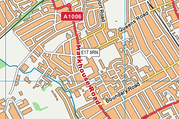 E17 8RN map - OS VectorMap District (Ordnance Survey)