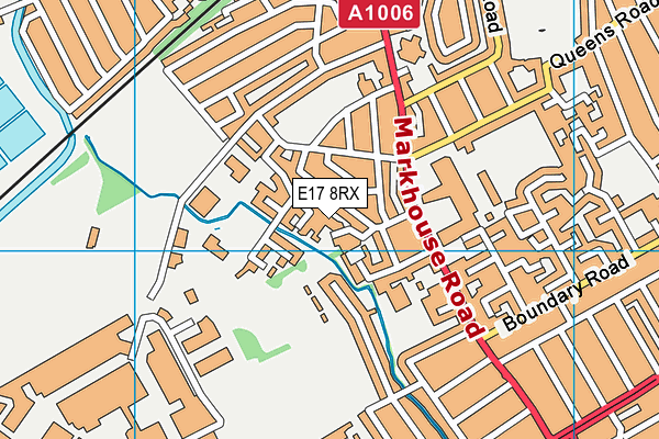 E17 8RX map - OS VectorMap District (Ordnance Survey)