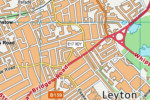 E17 9DY map - OS VectorMap District (Ordnance Survey)