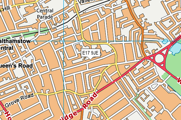 Henry Maynard Primary School map (E17 9JE) - OS VectorMap District (Ordnance Survey)