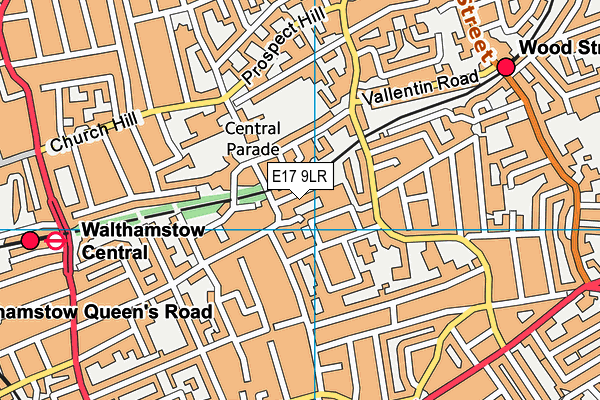 E17 9LR map - OS VectorMap District (Ordnance Survey)