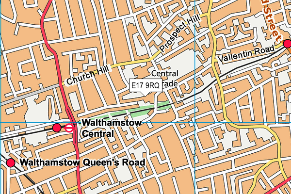 E17 9RQ map - OS VectorMap District (Ordnance Survey)
