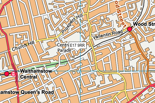 E17 9RR map - OS VectorMap District (Ordnance Survey)