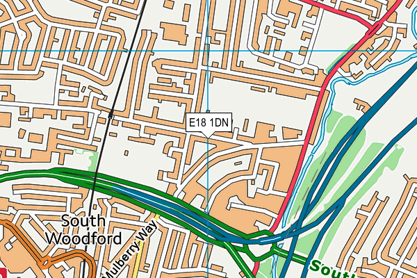 E18 1DN map - OS VectorMap District (Ordnance Survey)