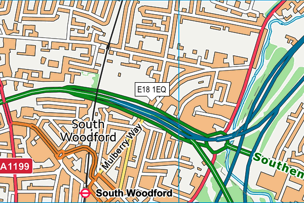 E18 1EQ map - OS VectorMap District (Ordnance Survey)