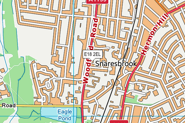 E18 2EL map - OS VectorMap District (Ordnance Survey)