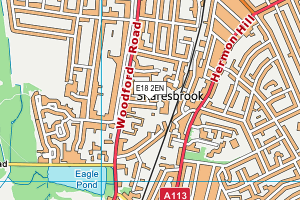 Snaresbrook Primary School map (E18 2EN) - OS VectorMap District (Ordnance Survey)
