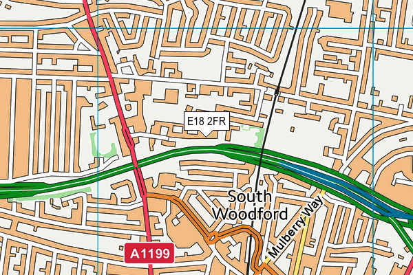E18 2FR map - OS VectorMap District (Ordnance Survey)