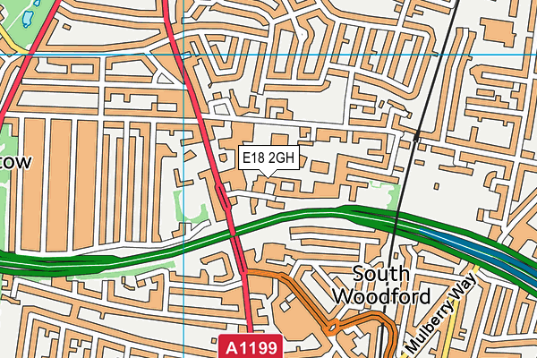 E18 2GH map - OS VectorMap District (Ordnance Survey)